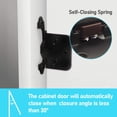 thumbnail image 5 of QIANJIA 4 Pack 2 Pairs 1/2 inch Overlay Kitchen Cabinet Hinges,Black Partial Wrap Around Cabinet Door Hinges for Face Frame Cabinet,Self Closing Black Face Mount Cabinet Hardware, 5 of 6