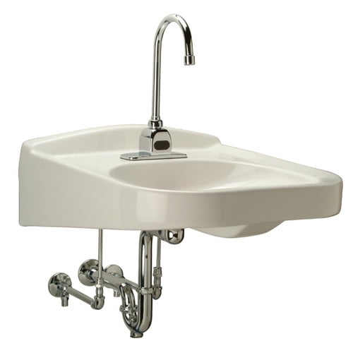 Wheelchair Wall Mounted Bathroom Sink, Single Hole