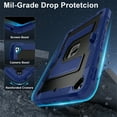 thumbnail image 6 of Shockproof Case For iPad 9th/8th/7th Gen 10.2"(2021/2020/2019),With Retractable Kickstand,Shoulder Strap,Built-in Pencil Holder,Heavy Duty Shockproof Rugged Protective Rugged Tablet Case,M, 6 of 9