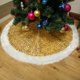 thumbnail image 1 of RV Falda de árbol de Navidad de 120 cm, falda de árbol de Navidad de lentejuelas doradas, tapete de árbol de Navidad de felpa gruesa, decoración de Navidad de falda de árbol de Navidad, fiesta de cumpleaños de Acción de Gracias. Sailing Electrónica, 1 of 5