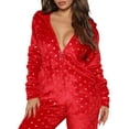 thumbnail image 2 of Mialoley Combinaison de Noël Femme, Pyjama à Capuche en Molleton à Manches Longues, 2 of 5