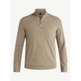 thumbnail image 5 of Athletic Works Men's and Big Men's Waffle Quarter Zip Pullover, Sizes S-3XL, 5 of 5
