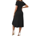 thumbnail image 3 of VESTIDO DE MATERNIDAD EN VOLANTE MARI GABRIEL PARA EL DÍA DE LA MADRE, ESCOTE EN V, DOBLADILLO CON VOLANTES, SEMI FORMAL, FOTOS DE FIESTA, CÓCTEL, VESTIDOS EMBARAZADAS, NEGRO L, 3 of 6
