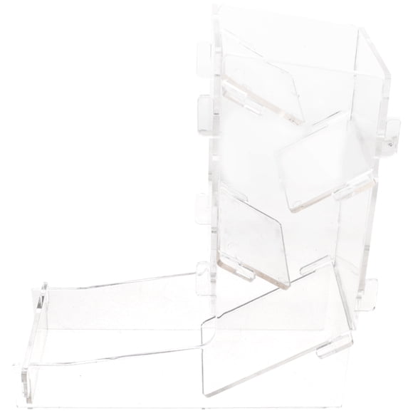 KAKOWELY Transparent Dice Tower Board Roleplaying Accessory Dice Rolling Tower Dice Dispenser,6.89"X6.1"X2.36"