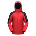 thumbnail image 4 of Mountain Ski Jacket Waterproof Fleece Liner Snow Coat Warm Winter Windproof Hooded Raincoat Women And Men's Three In Detachable Outdoor Mountaineering Suit And Ski Suit Red XXXXXL, 4 of 4