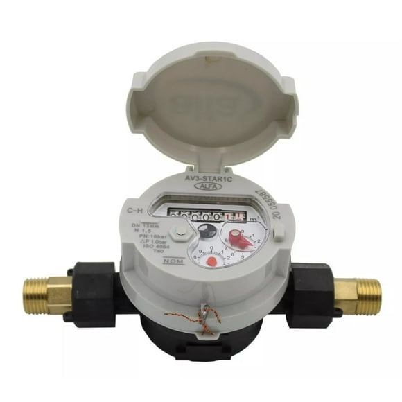 Medidor de Agua Potable Alfa Chorro Único 1/2 Dn 13mm Clase C