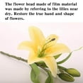 JeashCHAT Fake Flowers Artificial Lily Flowers with Long Stems Lily Bouquet for Outdoor Indoor