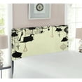 thumbnail image 2 of Antique Headboard, Vintage Tea Party Diamond Forks Spoons Cups Leaves Tree Branch Art, Upholstered Decorative Metal Bed Headboard with Memory Foam, Twin Size, Avocado Green Black, by Ambesonne, 2 of 4