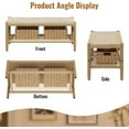 thumbnail image 5 of Cvortll Entry Bench with Storage,39 inch Storage Benches with Paper Cord Ottoman,Decorative Benches for Home with Rubber Wood Legs,Rattan Bench for Bedroom, 5 of 8