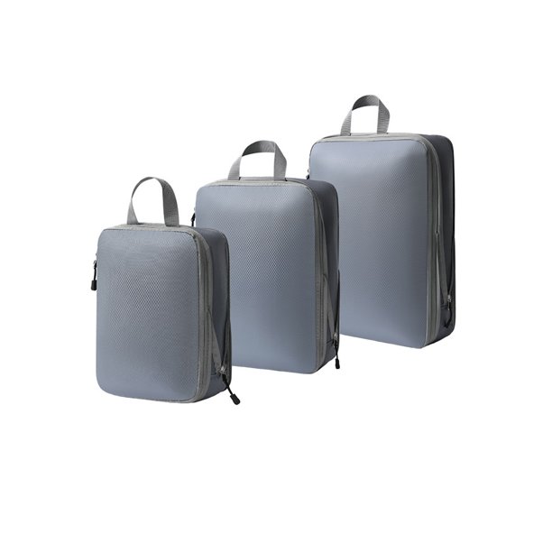 Cubos de Embalaje para Viajes, Cubos de Organizador de Equipaje de Compresión 3 Tamaños Capacidad Doble para Maletas,Organizador de Bolsa de Almacenamiento Tela de Nylon Impermeable para Ropa Organiza