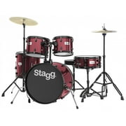 Stagg 5 Piece Full Acoustic Drum Set 10/12/14/14/20 w/ Hardware & Cymbals