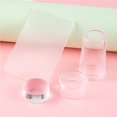 thumbnail image 2 of DIY Silicone Seal Soft French Nail Transfer Scraper Set Elastic Silicone Nail Tools with Cover for Nail Home Manicure Store, 2 of 6