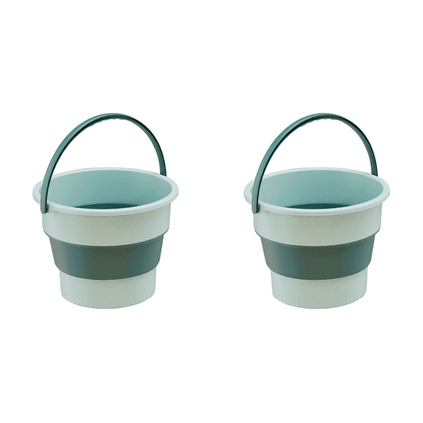 Cubo Almacenamiento Portátil Plegable 17L para Viajes en Casa (ligero) Verde