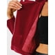 thumbnail image 5 of Chaqueta de motociclista Allegra K con cuello de solapa y cremallera de terciopelo Rojo S, 5 of 5