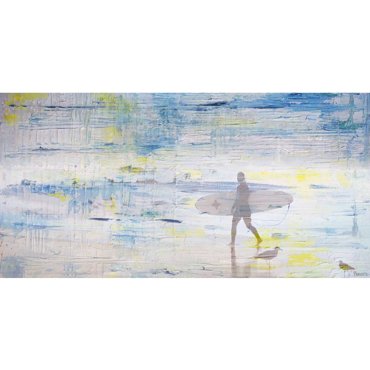 "Surfing Shadows" Painting Print on Wrapped Canvas