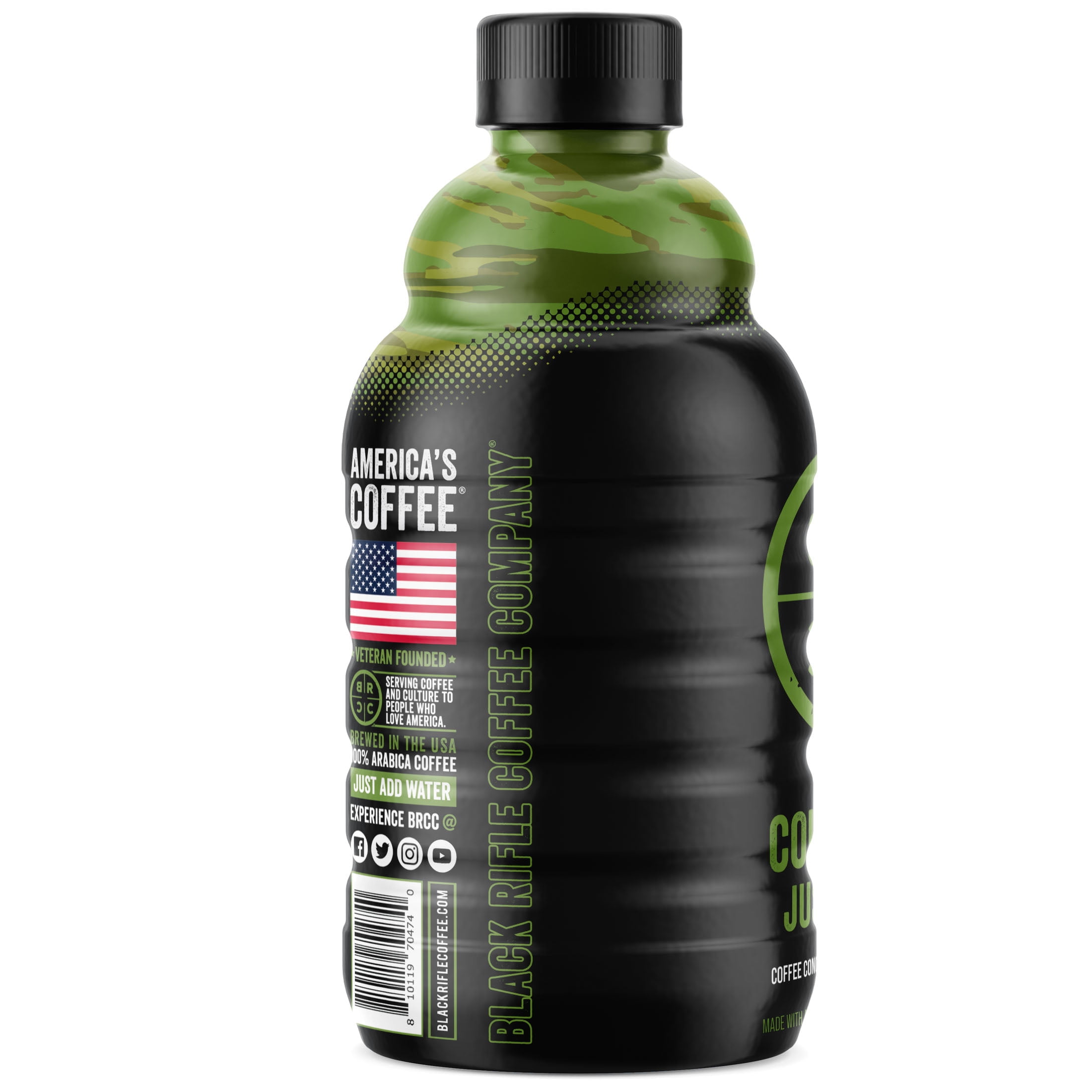 Black Rifle Coffee Company Just Black Cold Brew Iced Coffee Concentrate Drink for Instant Energy, 32 oz