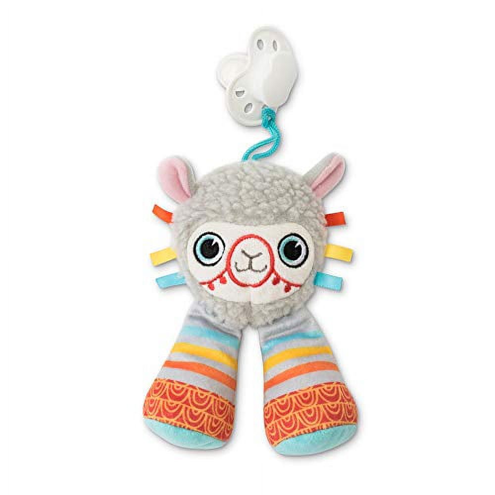 BooginHead Universal Pacifier Holder Stuffed Animal, Infant Toddler Boys and Girls, Llama - image 3 of 7
