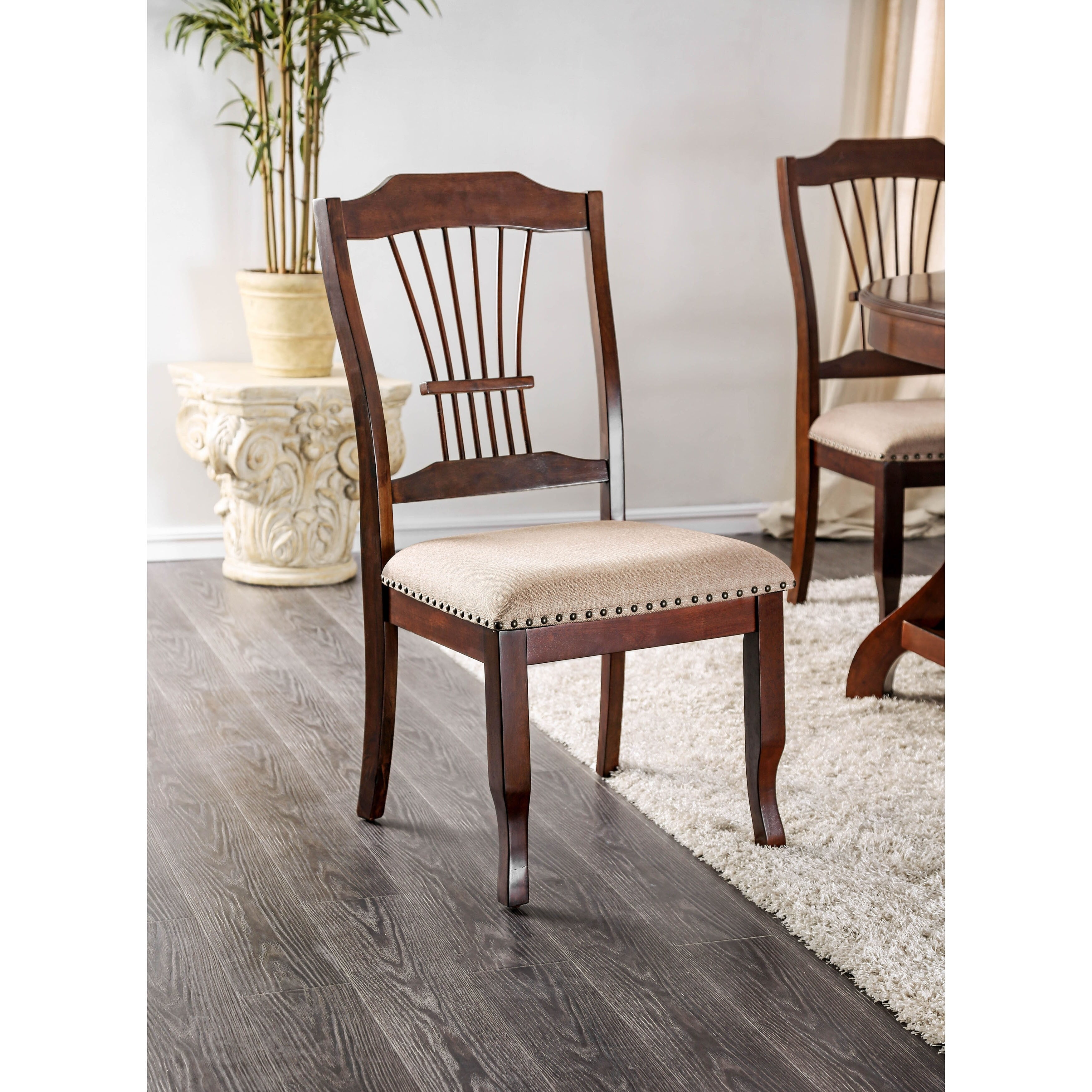 Furniture of America Coso Traditional Cherry Dining Chairs (Set of 2 ...