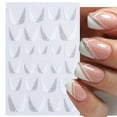 thumbnail image 2 of UDIYO Nail Sticker French Style DIY Colorful Line Decal Powder 3D Transfer Slider for Manicure, 2 of 7
