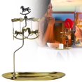 thumbnail image 2 of Gnwei Spinning Candle Holder with Tray, Gold Carousel Candle Spinner, Rotating Metal Tea Light Candle Holder for Table Centerpiece, Christmas, Valentine's Day, Party Decor, Gift, 2 of 9
