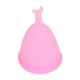 thumbnail image 5 of Juego de copas menstruales de silicona suave, 10 Uds., portátil, Flexible, reutilizable, copa de período de media luna para mujeres, color rosa, 5 of 12