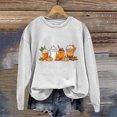 thumbnail image 2 of WREESH Women's Crewneck Sweatshirts Fashion Ice Cream Printing Pullover Casual Loose Fall Tops for Women 2025 White, 2 of 5