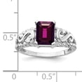 thumbnail image 2 of Primal Gold 14 Karat White Gold 8x6mm Emerald Cut Rhodolite Garnet Ring, 2 of 4