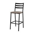 thumbnail image 5 of Walker Edison Ladder Back Industrial Farmhouse Counter-Stool Armless Dining Room Chairs Kitchen 26 Inch, Grey Wash, 5 of 5
