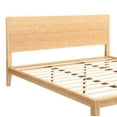 thumbnail image 6 of Euroco Mid-Century King Size Platform Bed, Bamboo Wood Bed for Bedroom, Natural, 6 of 9