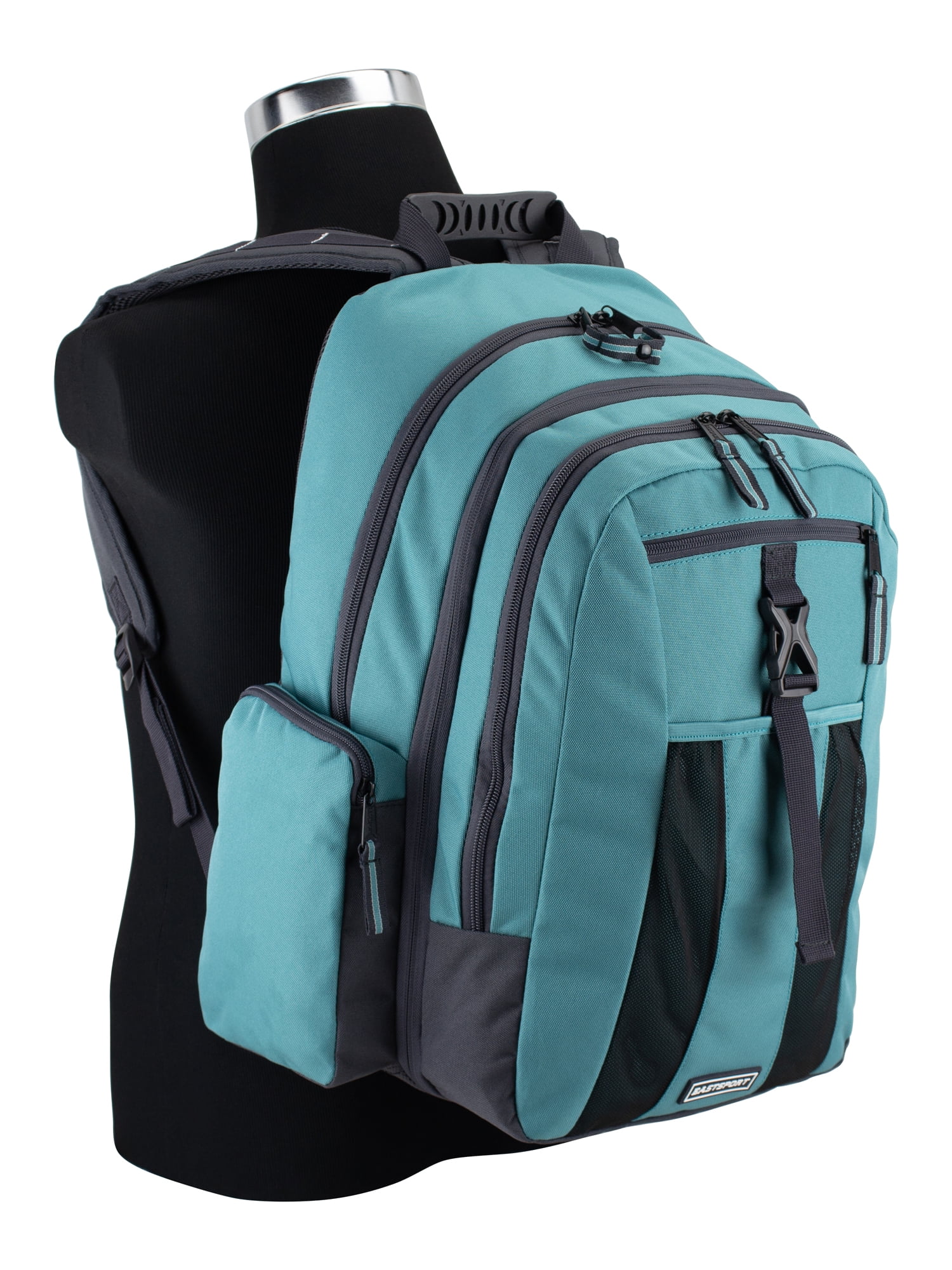 Eastsport Unisex 19" Premier Expandable Recycled Backpack, Soft Teal