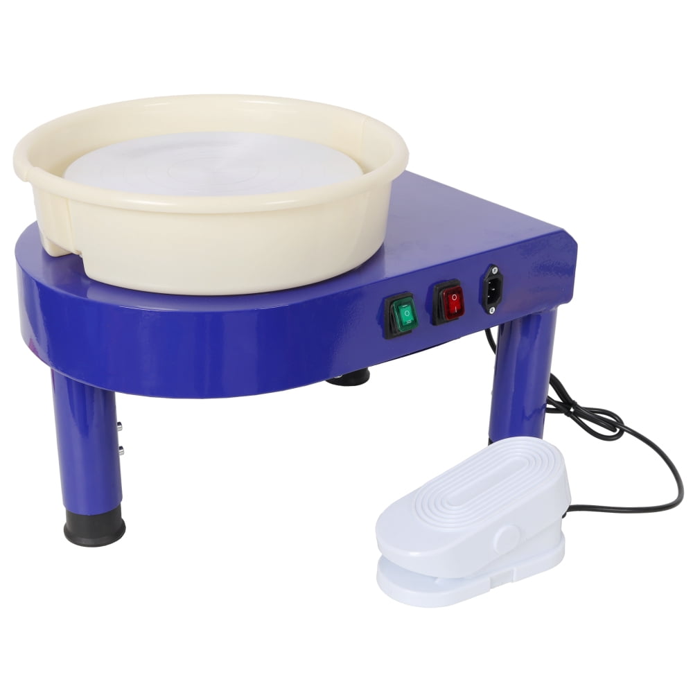 350W Electric Pottery Wheel Machine, 10 inch Ceramic Wheel with Foot Pedal Control, Detachable Basin and 16-Piece Tool Kit for Beginners