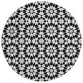 thumbnail image 2 of HomeRoots 583764 8 ft. Round Floral Medallion Washable Indoor & Outdoor Area Rug, Black, Gray & Silver, 2 of 5