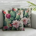 thumbnail image 3 of JEUXUS  Cactus Couch Pillow Cover, Exotic Cactus Succulent Flowers Feathers Arrows Decorative Throw Pillow Case  Cushion Cover  Pillowcase for Home Office Dorm, 3 of 5
