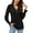 Black, variant on Womens Long Sleeve Shirts Pleated Blouse Business Casual Dressy Work Tops Crew Neck 2025 Fall Fashion Trendy Clothes