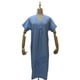 thumbnail image 5 of Vestido de mujer de algodón y lino de color liso con escote en V grande y moderno, 5 of 6