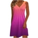 thumbnail image 1 of Vestido Largo de Manga Larga para las Mujeres Cuello en V Plisado Impresión sin Posicionamiento con Tela Elástica, Vestido Casual de Cintura Elástica para Uso Diario Y de Playa, 1 of 7