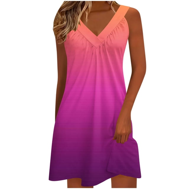 Vestido Largo de Manga Larga para las Mujeres Cuello en V Plisado Impresión sin Posicionamiento con Tela Elástica, Vestido Casual de Cintura Elástica para Uso Diario Y de Playa