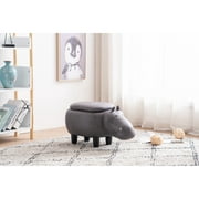 Hank the Hippo Storage Upholstered Kids Ottoman