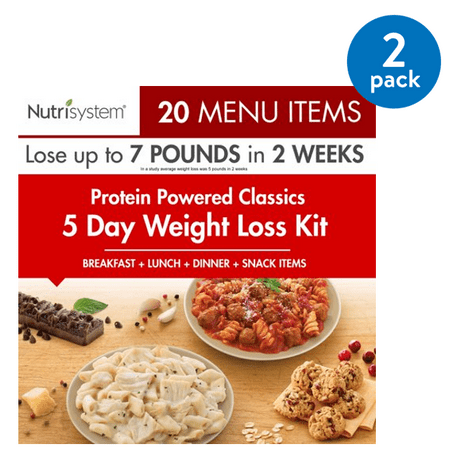 (2 Pack) Nutrisystem 5 Day Protein Powered Jumpstart Weight Loss Kit, 3.9 lbs, 15 Meals and 5 (Best Diet Snacks For Weight Loss)
