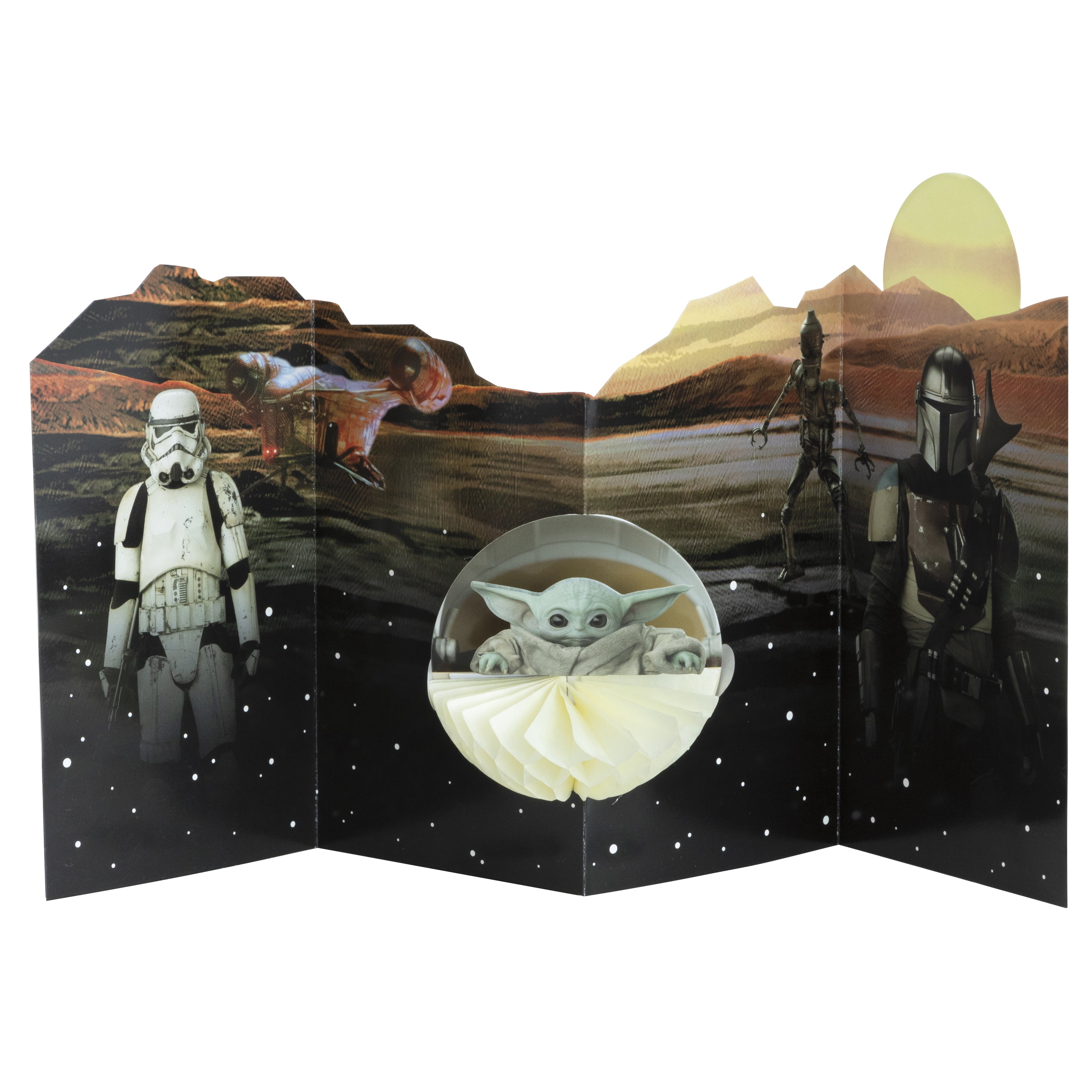 amscan The Mandalorian Wall Decorating Kit Featuring Baby Yoda/The Child
