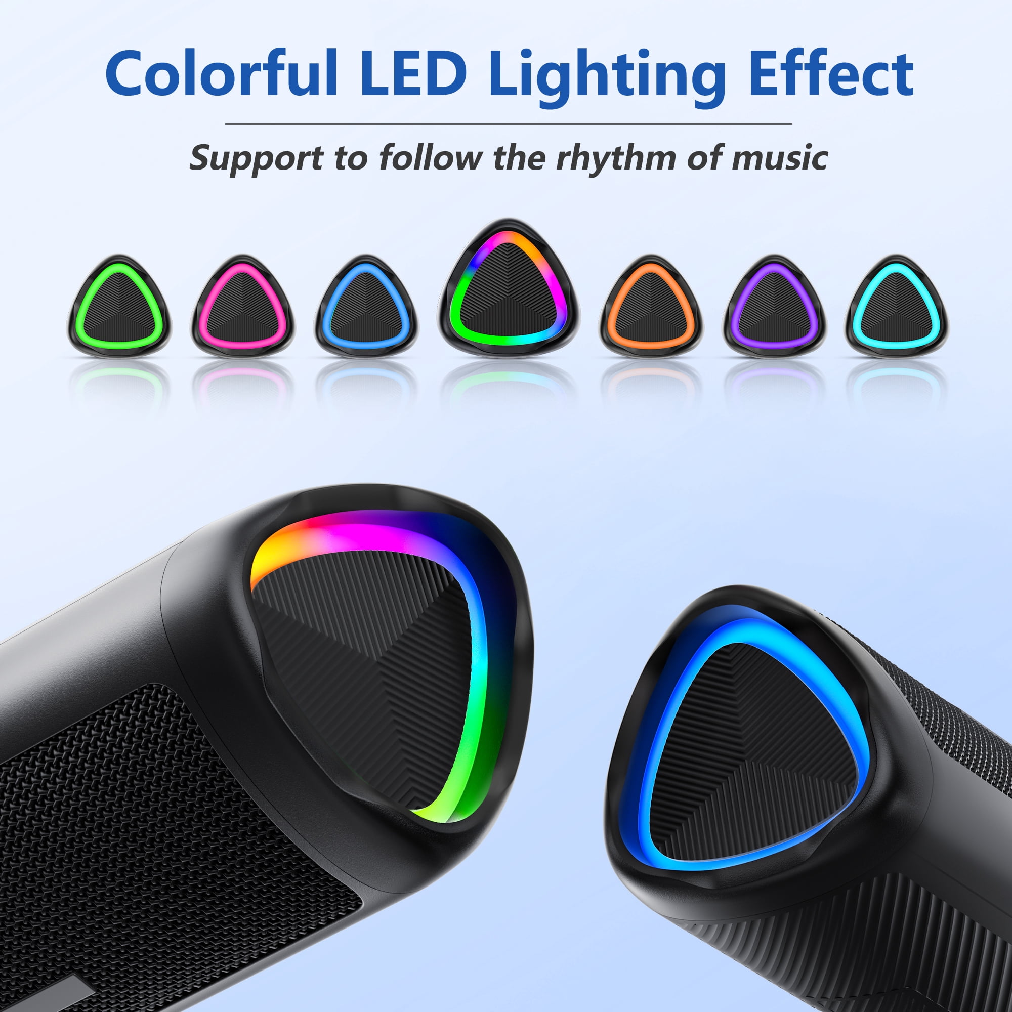 Portable Bluetooth Speaker, Bluetooth Wireless Speaker with IPX5 Waterproof, 10W Loud Sound, 20H Playtime, Outdoor Speakers for Home/Party/Beach/Travel, Gifts