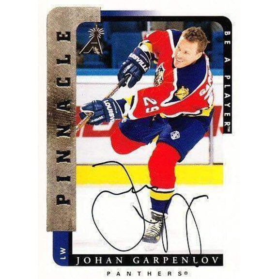 Johan Garpenlov certified autograph Florida Panthers 1996-97 Pinnacle Be A Player card