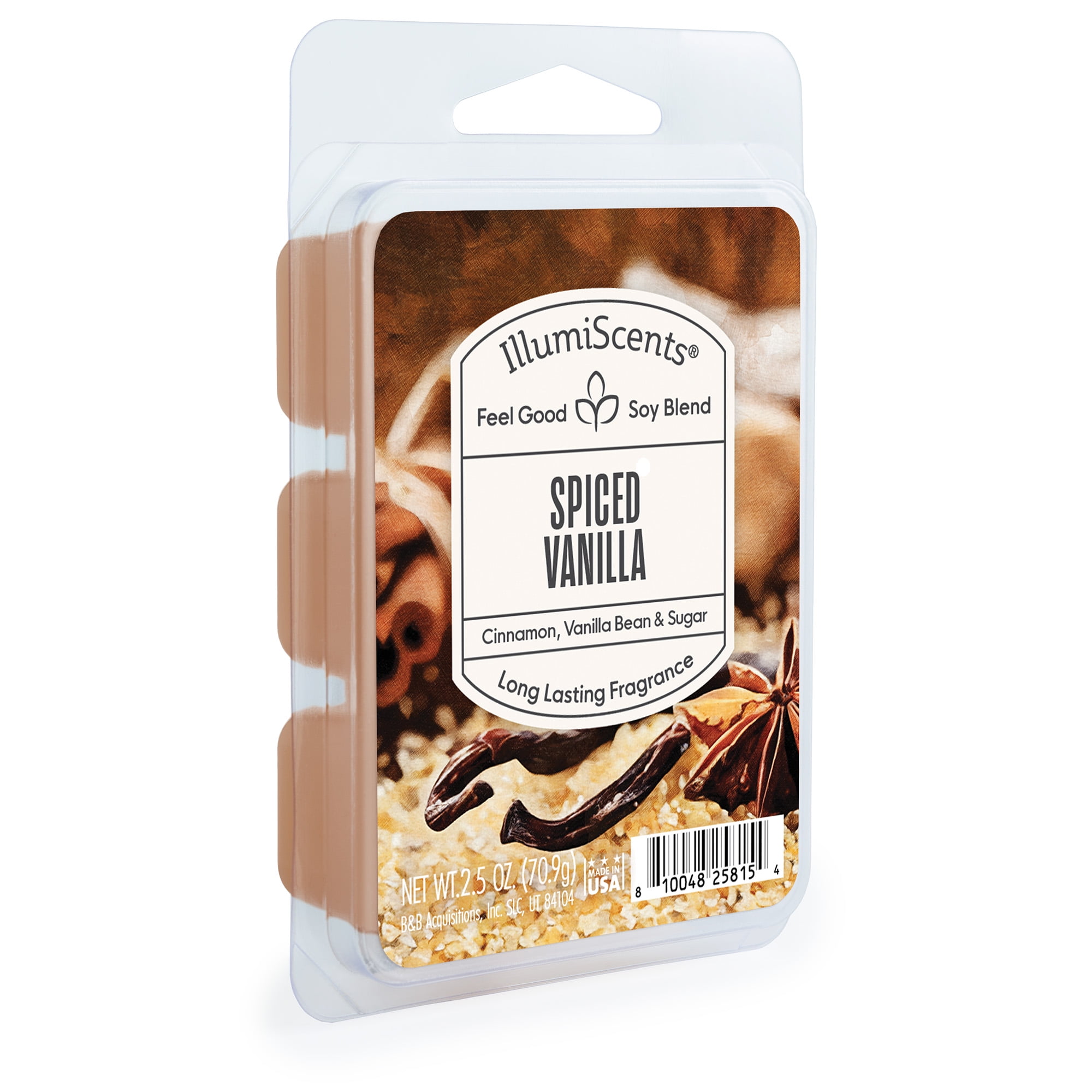 (3 pack) Spiced Vanilla Wax Melt, IllumiScents, Highly Fragrant Soy Blend, 2.5 oz (1-Pack)