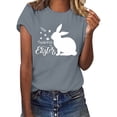 thumbnail image 1 of Outfmvch Chemises de Pâques pour Femmes, Chandails en Molleton à Col Rond pour Femmes, Chemises à Manches Courtes pour Femmes, Hauts de Sortie pour Femmes, Haut à Manches Courtes à Col Rond Imprimé de Pâques pour Femmes, T-Shirts Graphiques pour Femmes Gris 1 3TG, 1 of 6