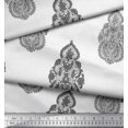 thumbnail image 3 of Soimoi Poly Georgette Fabric Floral & Paisley Block Printed Craft Fabric by The Yard 52 Inch Wide, 3 of 3
