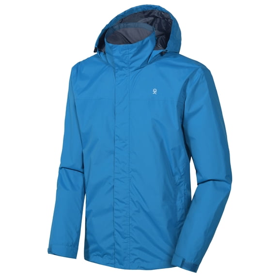 Men's Waterproof Rain Jacket, Lightweight Windproof for Hiking Travel Black Orchid Size 2XL