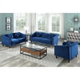 thumbnail image 4 of PonLiving 3 Piece Modern Velvet Upholstered Living Room Set with 3-Seater Sofa,Loveseat and Chair, 4 of 7