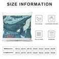 thumbnail image 5 of Whale Pattern Print Farmhouse Fall Home Decor Cushion Case,Throw Pillow Covers  Inch for Couch Bed Sofa, 5 of 5
