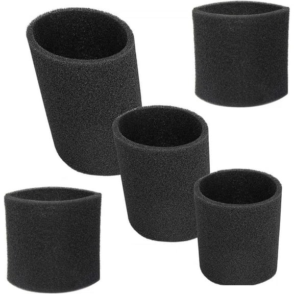 5-Pack Foam Filter for Wet Pick-up, VFF51 3701, Compatible with HART 5 to 20 Gallon Wet/Dry Vacuum Cleaners