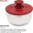 thumbnail image 3 of KitchenAid Universal Salad Spinner with Removable, Colander and One Handed Pump Mechanism, Large Bowl Nests and Features Non Slip Base, 7.43 Quart, Empire Red, 3 of 6
